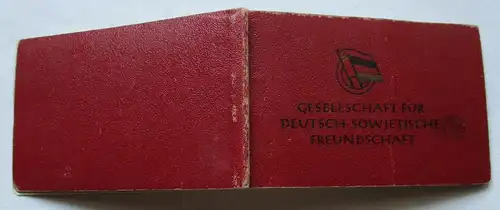 DDR Mitgliedsbuch deutsch-sowjetische Freundschaft DSF Leipzig 1950 (127262)