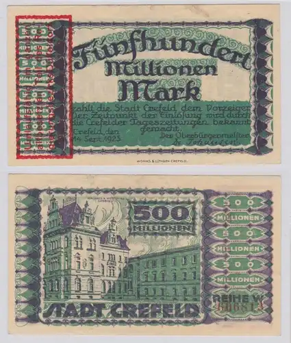 500 Millionen Banknote Inflation Stadt Crefeld 14.9.1923 (153792)