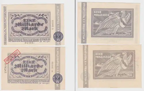 2 Banknoten Inflation Hessische Landesbank Düsseldorf 1923 (153788)