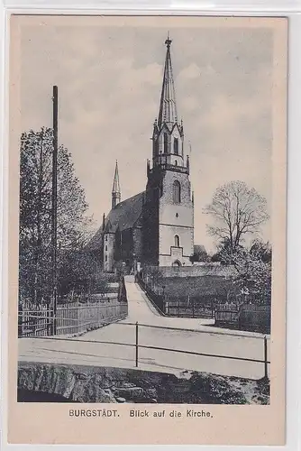 902571 Ak Burgstädt Blick auf die Kirche um 1920