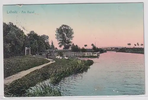 903931 Ak Lehnitz bei Oranienburg am Kanal 1908