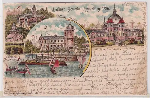 903852 Ak Lithographie Berlin Berliner Gewerbe Ausstellung 1896