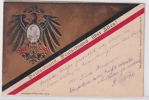 904868 Bruno Bürger Präge Ak Kaiser Wilhelm II, Reichsadler Deutschland ... 1900