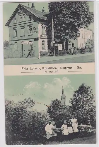 903710 Mehrbild Ak Siegmar in Sachsen Konditorei Fritz Lorenz 1919