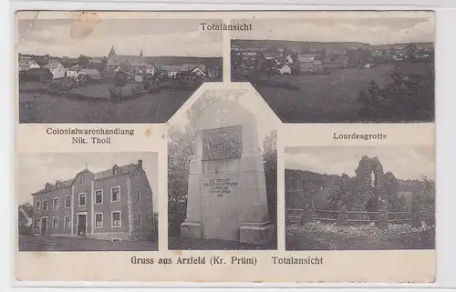 904156 Mehrbild Ak Gruß aus Arzfeld (Kr.Prüm) Colonoialwarenhandlung usw. 1914