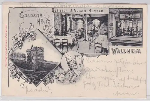 904274 Mehrbild Ak Waldheim Hotel "Goldene Höhe" 1902