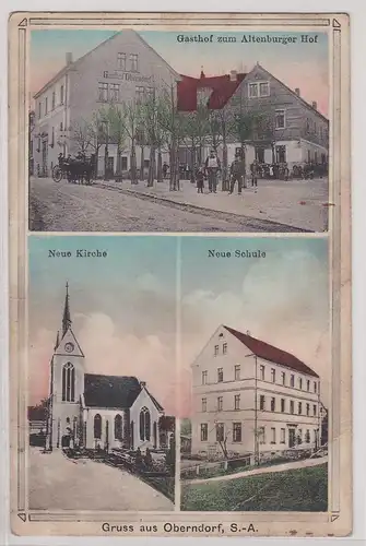 903435 Mehrbild Ak Gruß aus Oberndorf S.-A. Gasthof zum Altenburger Hof 1914