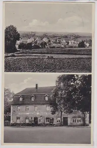 904275 Mehrbild Ak Wagelwitz bei Wurzen Dorfansicht und Gasthaus 1935