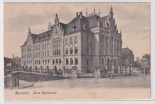 95599 Ak Bautzen Neue Realschule 1909