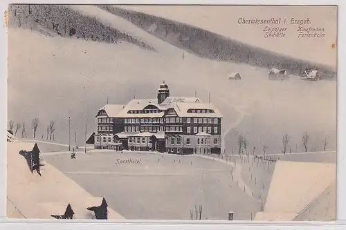 64277 Ak Oberwiesenthal im Erzgebirge Leipziger Skihütte 1913