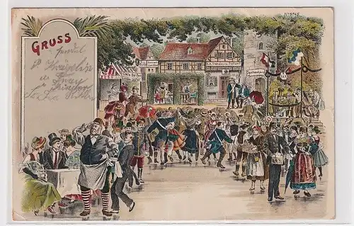 63951 Bruno Bürger Ak Lithographie Gruß vom Oberbayerischen Turnfest Pegau 1911