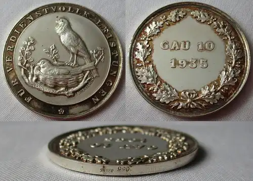Medaille Für verdienstvolle Leistungen - Gau 10 1935 - Oertel Berlin (155131)