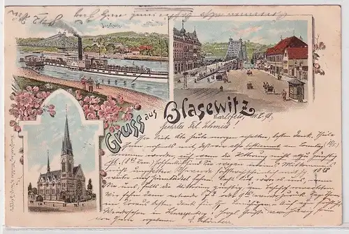 38268 Ak Lithographie Gruß aus Blasewitz 1898