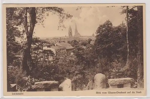 903765 Ak Demmin Blick vom Ulanen Denkmal auf die Stadt 1930