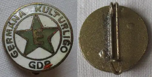 DDR Anstecknadel Germana Kulturligo GDR Mitgliedsabzeichen Esperanto (164813)