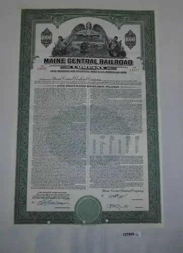 1000 Dollar Aktie Maine Central Railroad Company 1. Februar 1953 (127859)