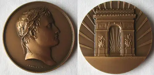 Bronze Medaille Andrieu F. Albert Herbemont Napoleon L'Arc de Triumph (163028)