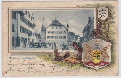 902287 Präge Ak Lithographie Gruss aus Sindelfingen 1901