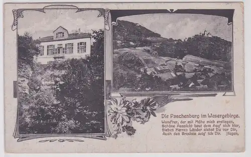 902803 Mehrbild Ak Die Paschenburg im Wesergebirge um 1930