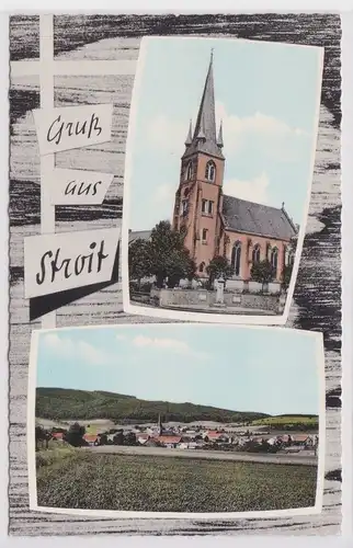 902164 Mehrbild Ak Gruß aus Stroit Kirche und Totalansicht um 1960