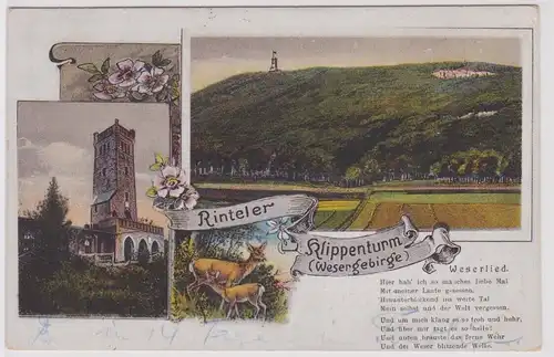 903209 Mehrbild Ak Rinteler Klippenturm (Wesergebirge) 1928