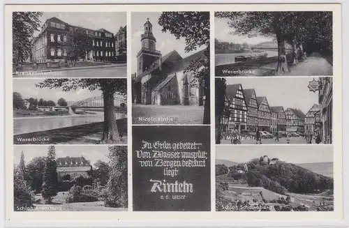 902975 Mehrbild Ak Rinteln an der Weser Kreiskrankenhaus usw. um 1940