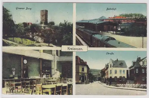 902304 Mehrbild Ak Kreiensen Greener Burg, Bahnhof, Strasse 1917