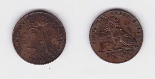 1 Centimes Kupfer Münze Belgien 1912 ss+ (162984)