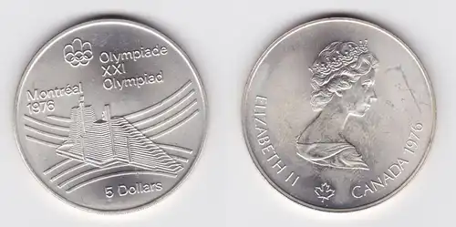 5 Dollar Silber Münze Canada Kanada Olympiade Montreal olymp. Dorf 1976 (163489)