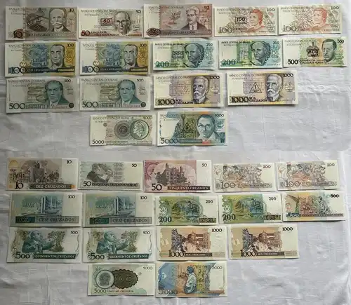 16 Banknoten Brasilien kassenfrisch UNC (162029)
