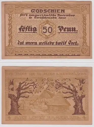 50 Pfennig Penn. Banknote Notgeld Ammerland Niedersachsen (159735)