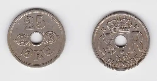 25 Öre Kupfer Nickel Münze Dänemark 1932 (133822)