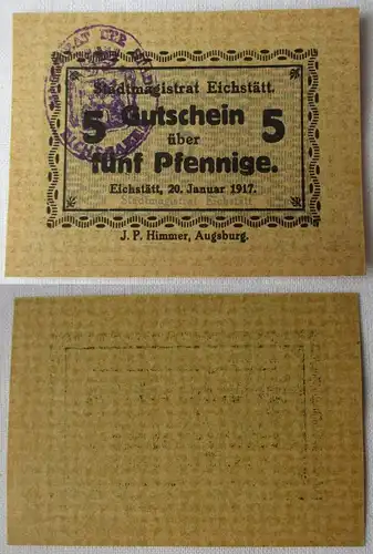5 Pfennig Banknote Notgeld Stadt Eichstätt 20.Januar 1917 (164709)