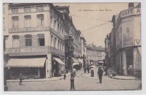 77288 AK Charleroi - Rue Neuve, Neue Straße, Straßenansicht mit Geschäften