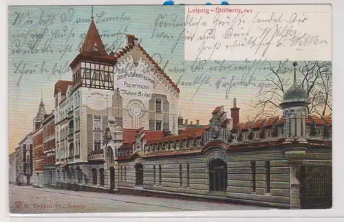 54203 Ak Leipzig Stötteritz Etablissement Papiermühle Robert Seiler 1906