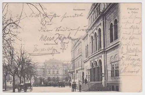 97044 Ak Frankfurt Oder Stadttheater und Aktienbrauerei 1905