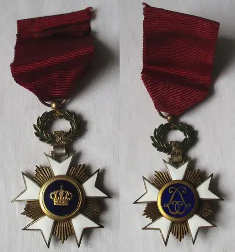 Belgien Orden Ritterkreuz zum belgischen Kronen Orden Original am Band (160942)