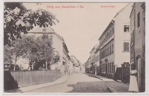 50051 Ak Gruß aus Hainichen in Sachsen Brüderstrasse 1928