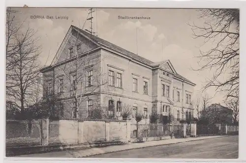 06685 Ak Borna Bezirk Sachsen Stadtkrankenhaus 1918