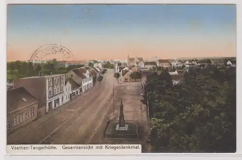 69615 Ak Vaethen Tangerhütte Gesamtansicht mit Kriegerdenkmal 1924