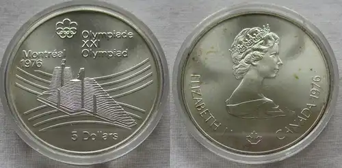 5 Dollar Silber Münze Canada Kanada Olympiade Montreal olymp. Dorf 1976 (156545)