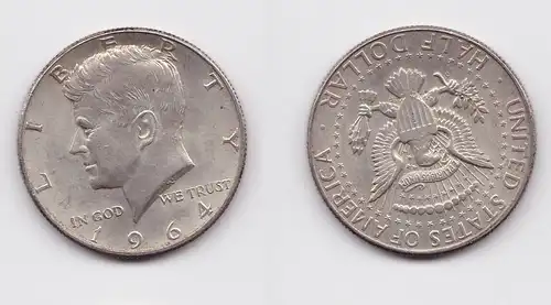 1/2 Dollar Silber Münze USA 1964 f.vz (157222)