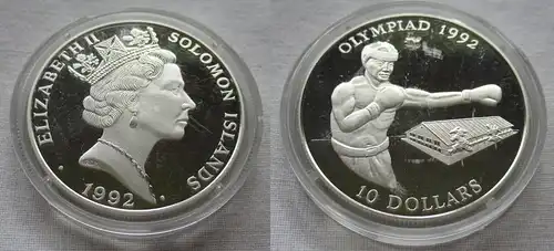 10 Dollar Silber Münze Solomon Islands Olympiade Barcelona 1992 (158730)