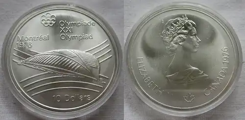 10 Dollar Silber Münze Canada Kanada Olympiade Montreal Stadion 1976 (151772)