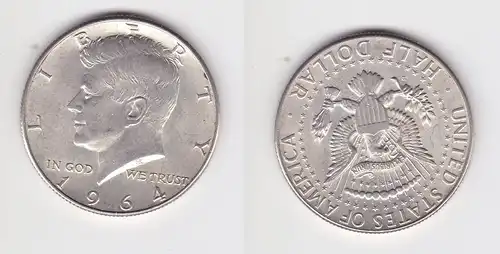 1/2 Dollar Silber Münze USA 1964 vz (153600)