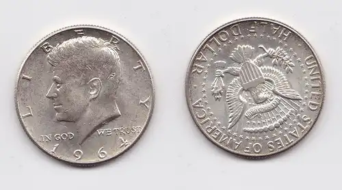 1/2 Dollar Silber Münze USA 1964 vz (155795)