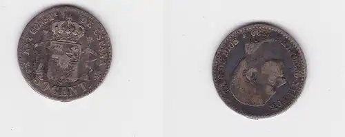 50 Centavos Silber Münze Spanien 1880 f.ss (155615)