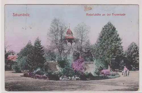 903270 Ak Schweidnitz Świdnica - Riebelshöhe an der Promenade um 1930