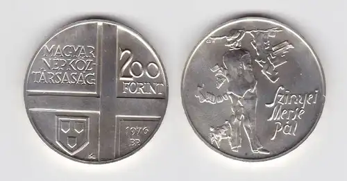 200 Forint Silber Münze Ungarn 1976 Maler Pal Szinyei Merse Stgl. (143647)