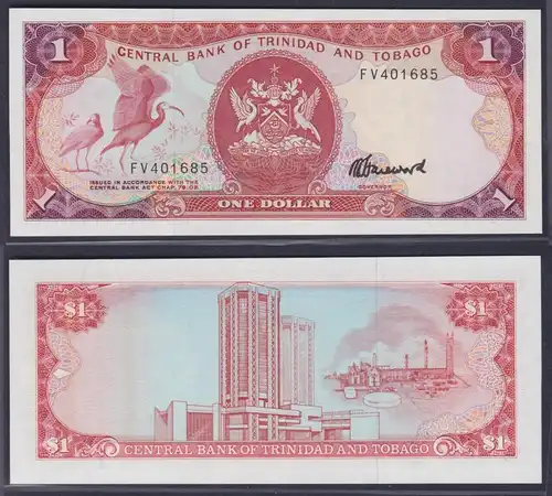 1 Dollar Banknote Central Bank of Trinidad & Tobago P30b UNC (159287)